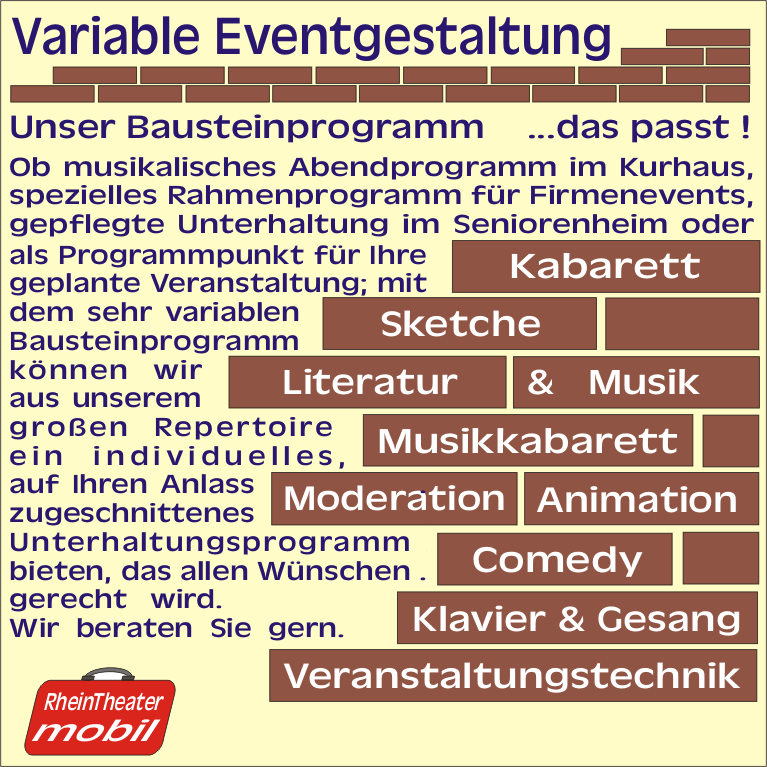 Variable Eventgestaltungblau